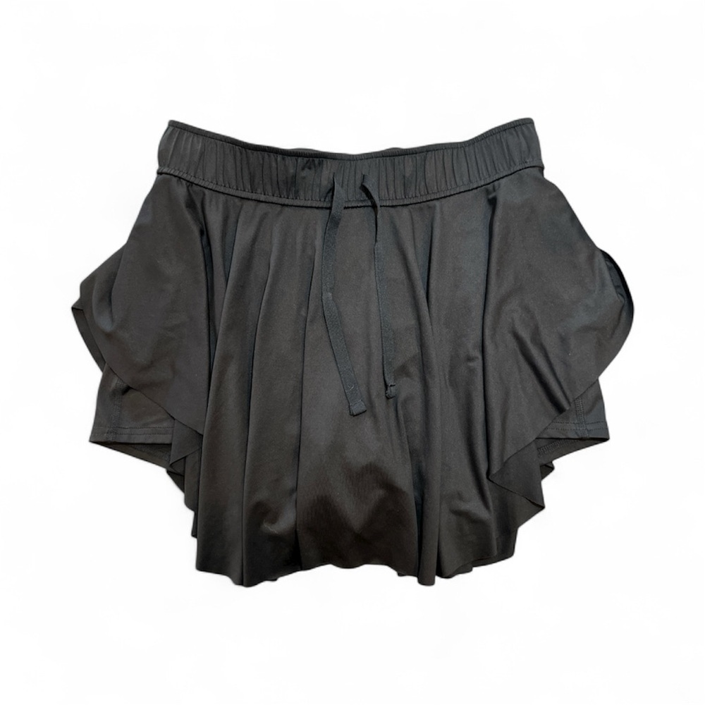 Black Flowy Mini Skort